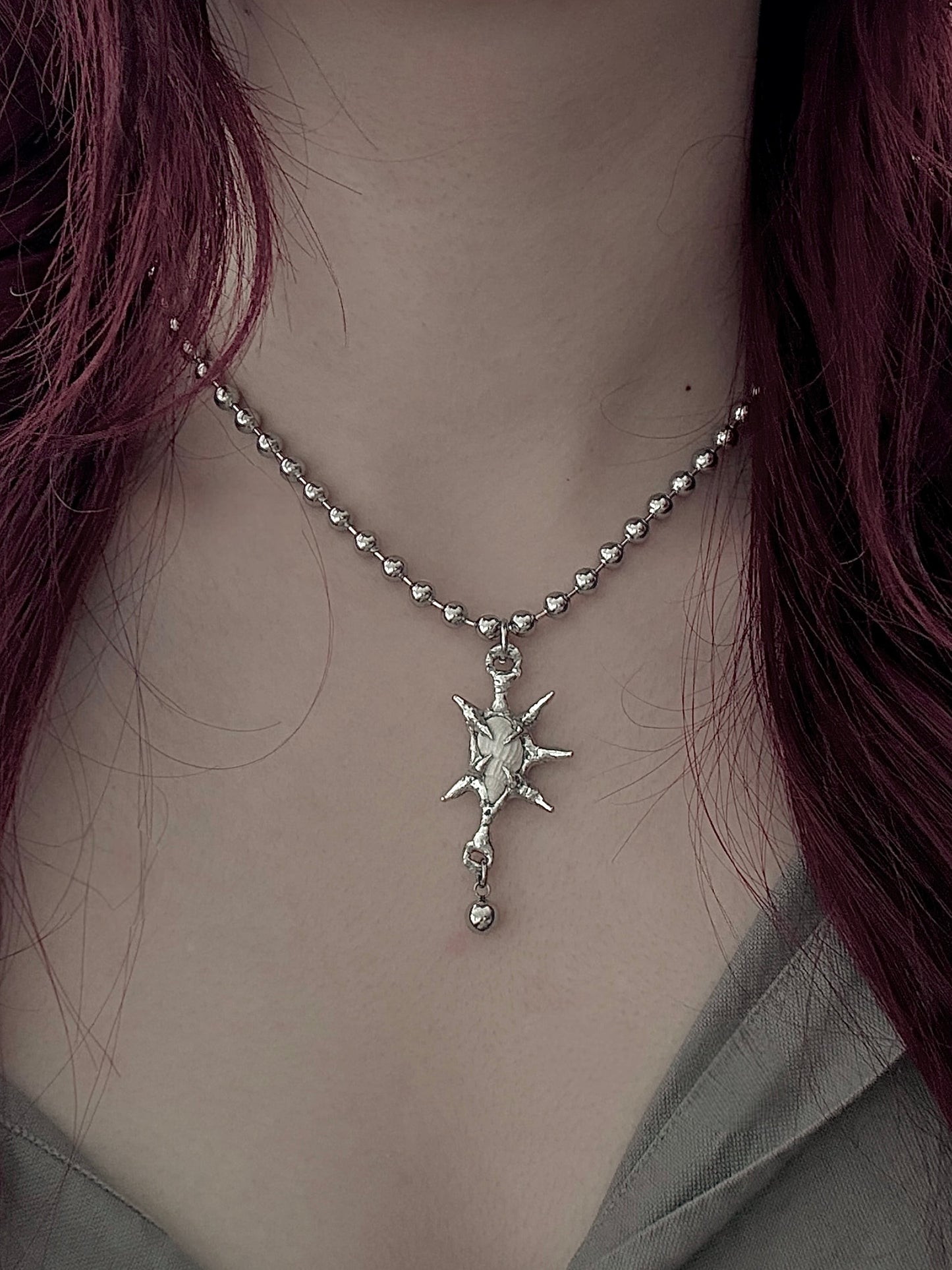 Spiky White Seashell Necklace