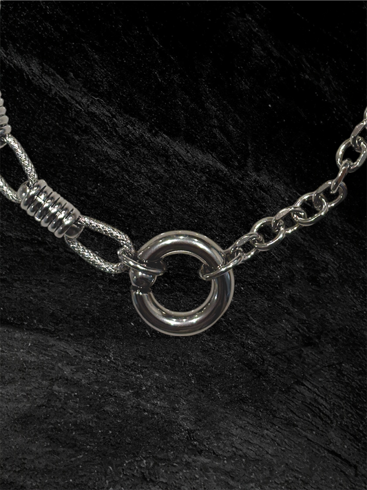 Asymmetrical Captive Bead Necklace