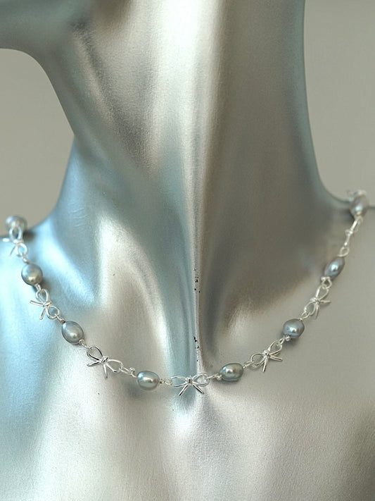 Silvery Freshwater Pearl Necklace