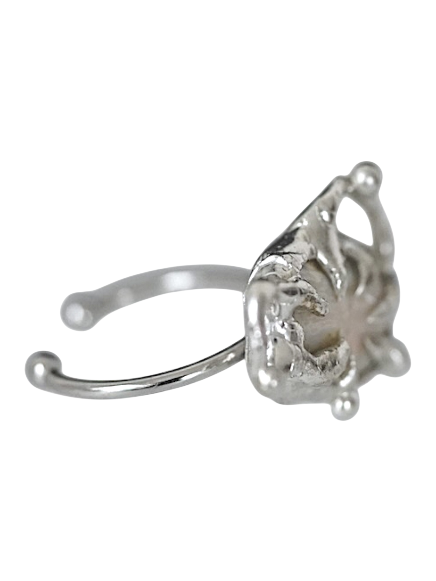 Prancing Caged Pearl Ring