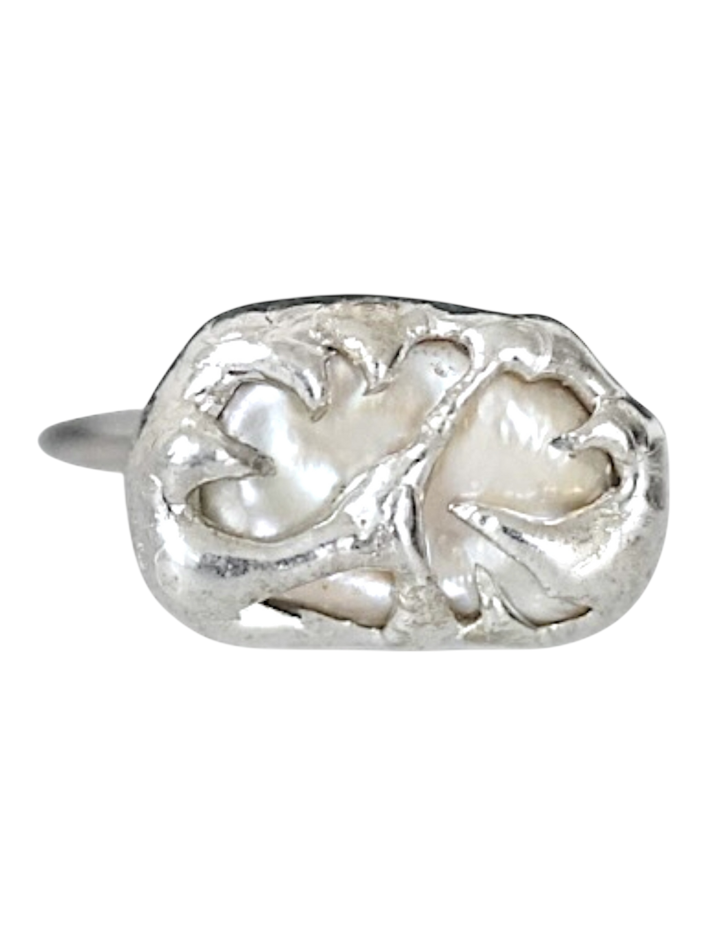 Caged Pearl Ring