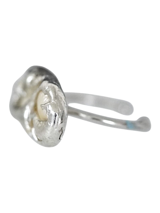 Caged Pearl Ring