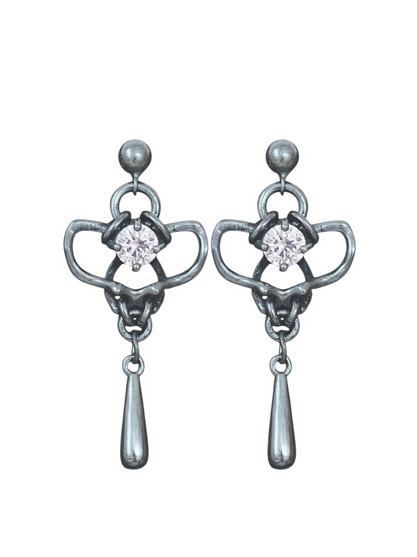 Oxidized Spine Earrings