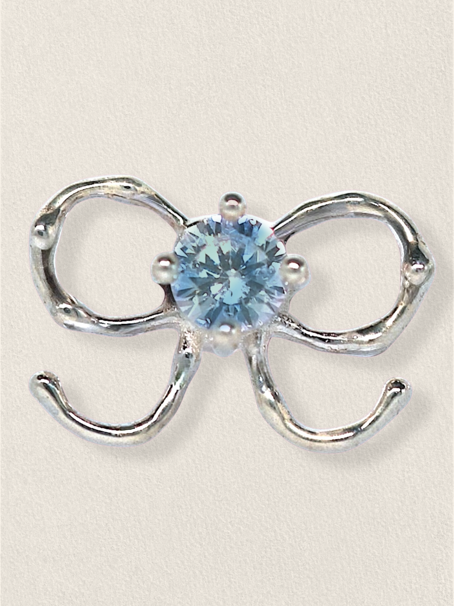 Blue Mini Bow Studs
