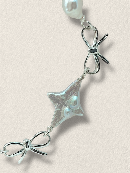 Cross and Pearl Bracelet