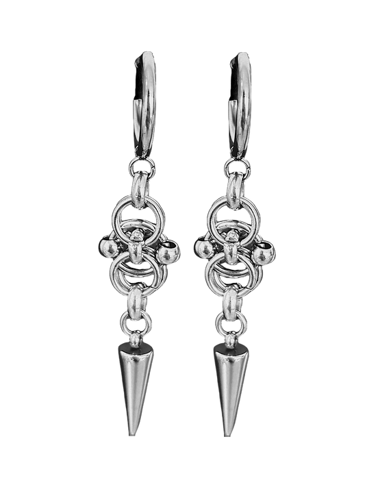 Spiked Ball Chainmail Earrings