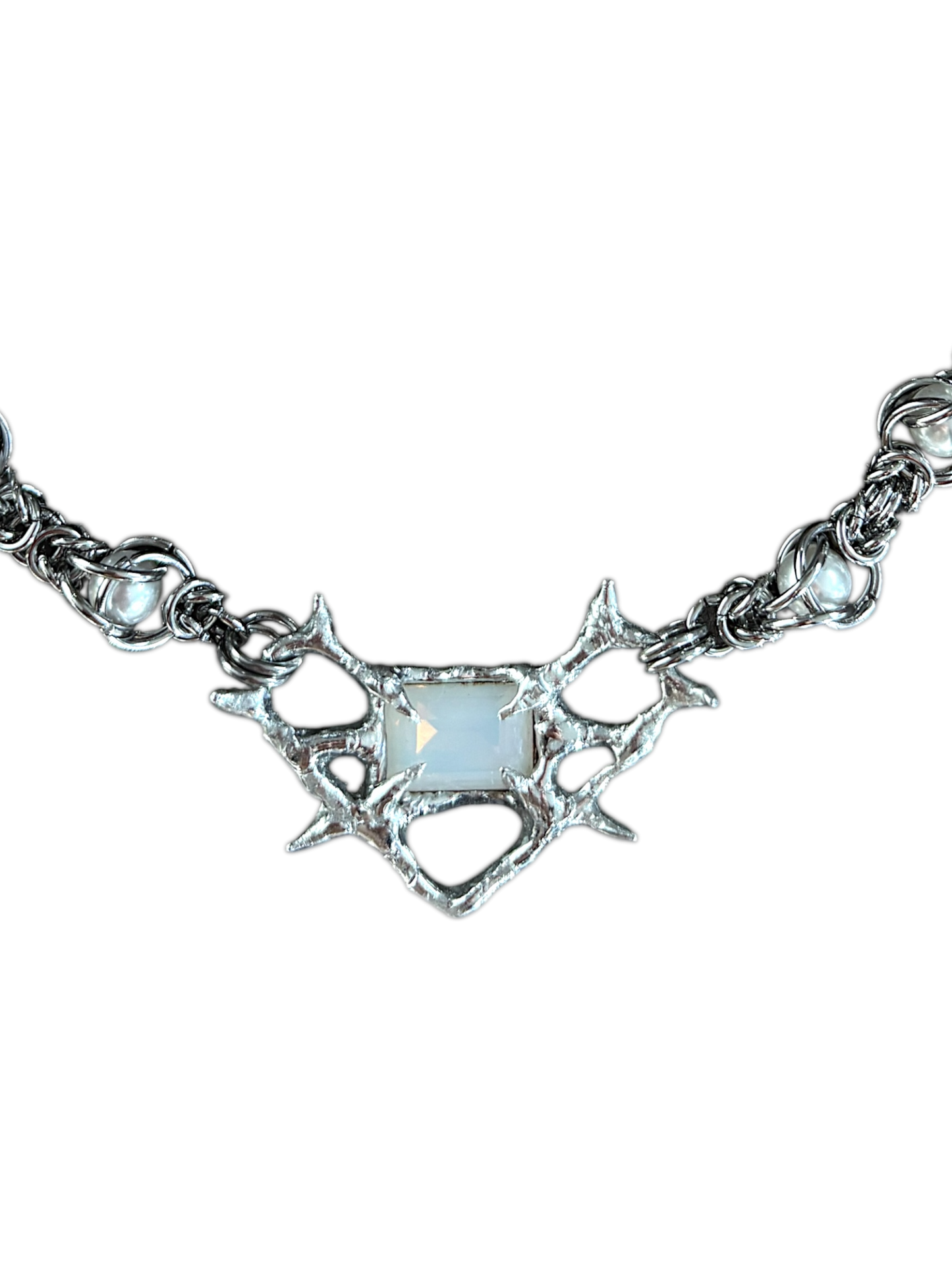 Antler and Pearl Necklace