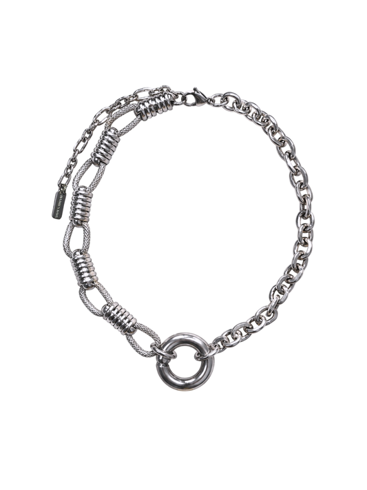 Asymmetrical Captive Bead Necklace