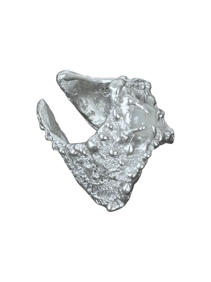 Veloura Stone Chevron Ring (Made to Order)