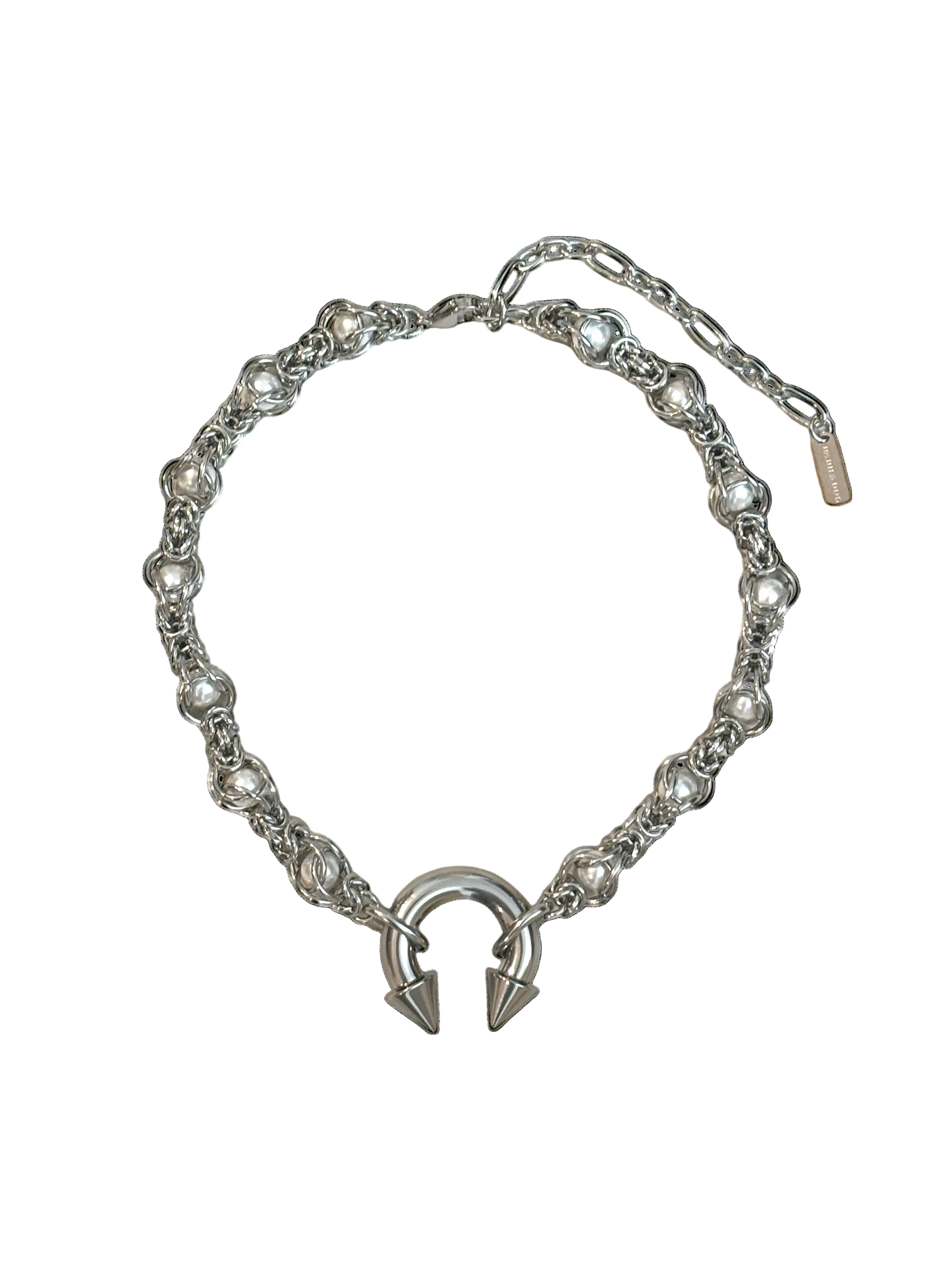 Encased Pearls Piercing Necklace