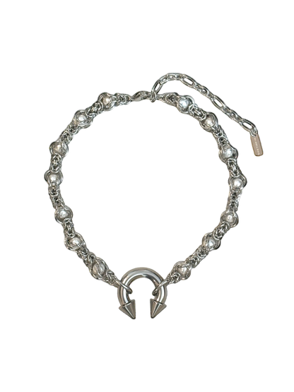 Encased Pearls Piercing Necklace