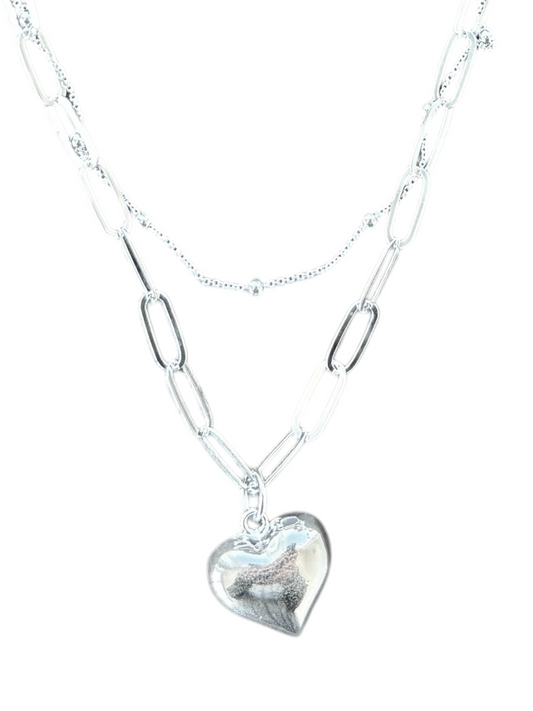 Layered Heart Necklace