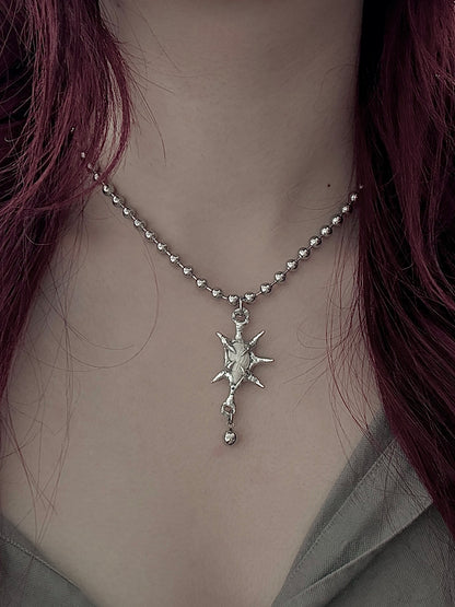 Spiky White Seashell Necklace