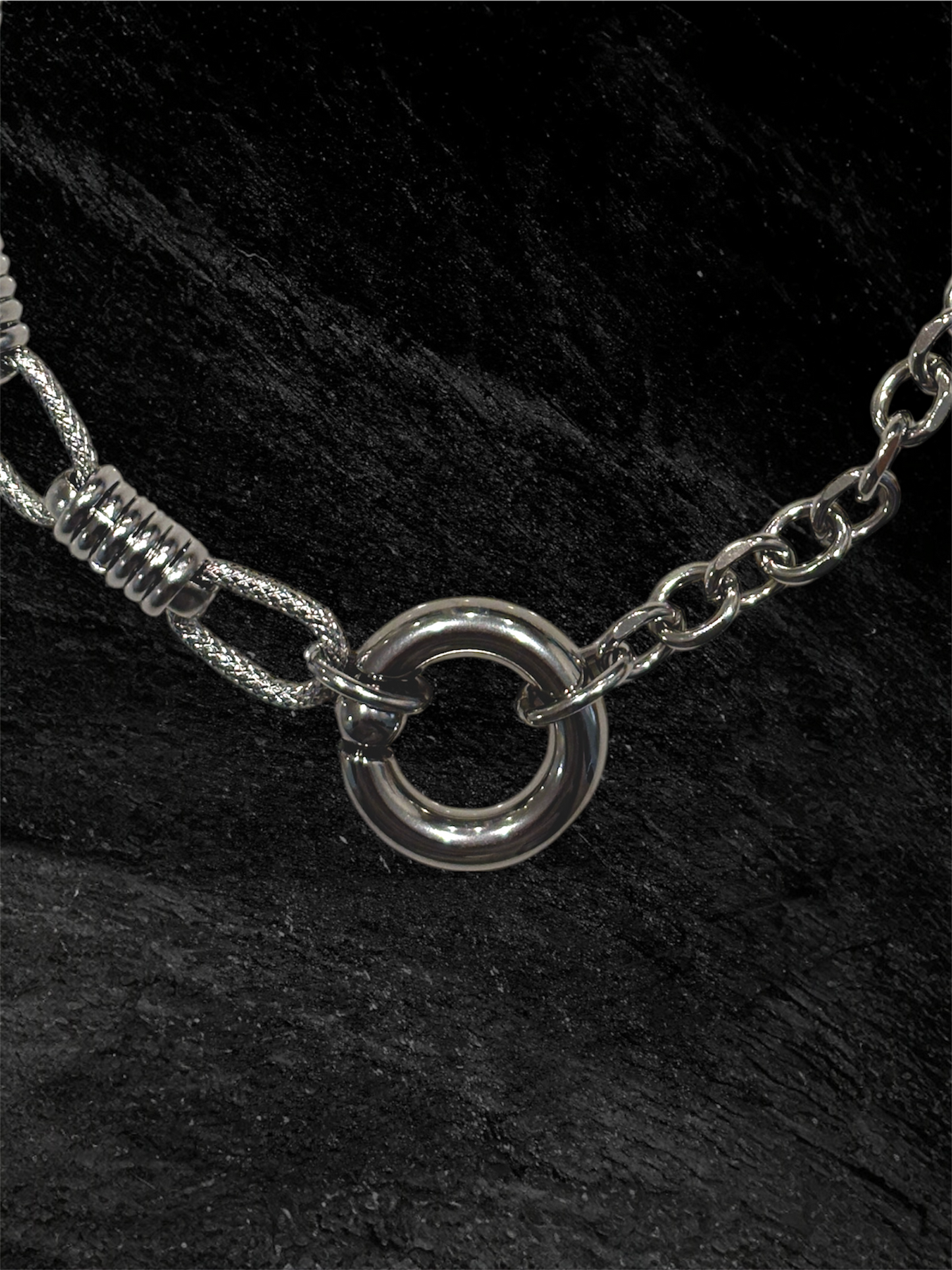 Asymmetrical Captive Bead Necklace