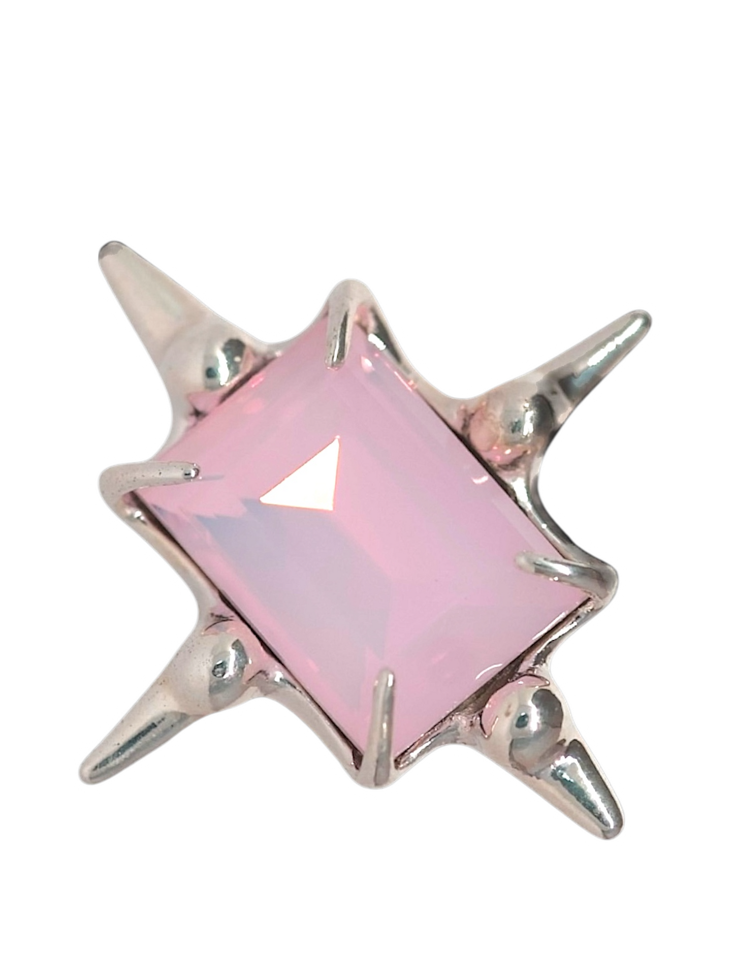 Milky Pink Astroid Ring