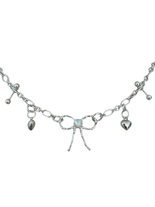 Mother of Pearl Bow Necklace