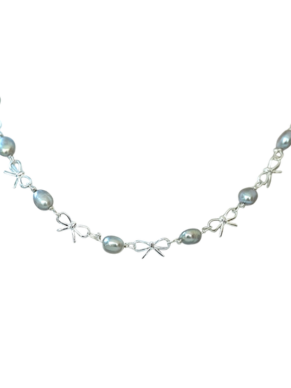 Silvery Freshwater Pearl Necklace