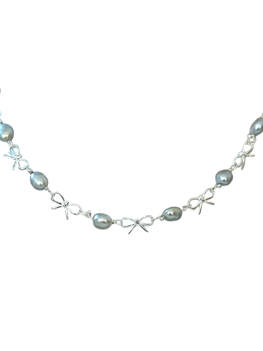 Silvery Freshwater Pearl Necklace