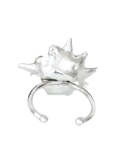 Caged Floral Pearl Ring
