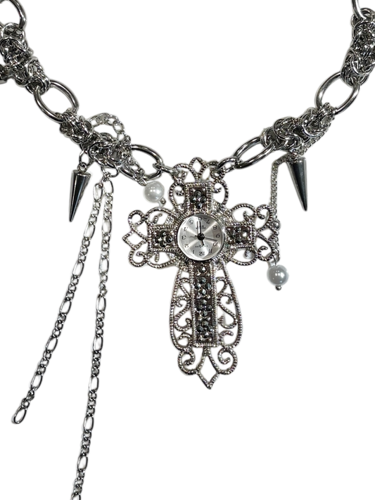 Cross Watch Choker