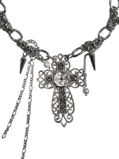 Cross Watch Choker