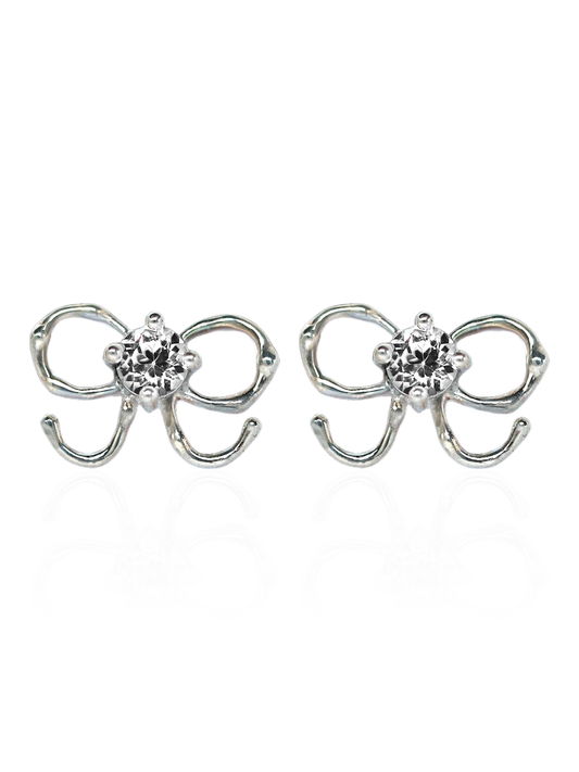 Clear Mini Bow Studs