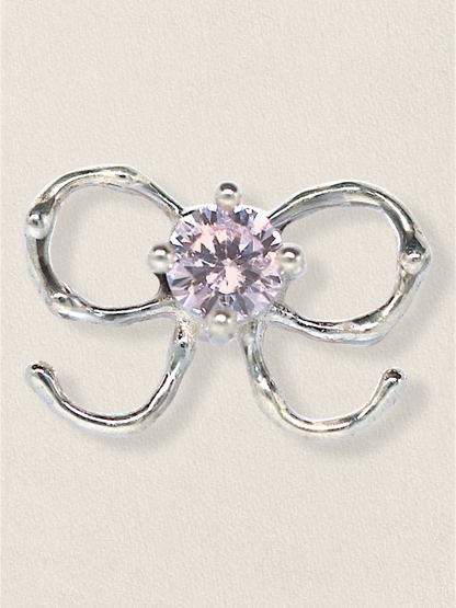 Pink Mini Bow Studs