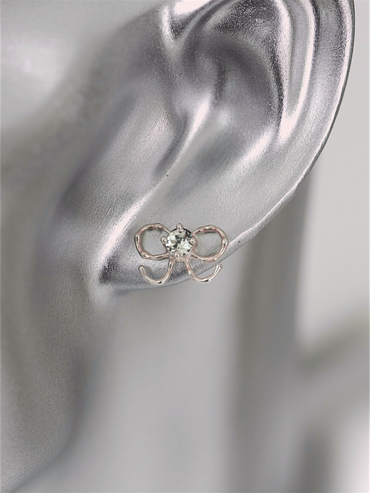 Clear Mini Bow Studs