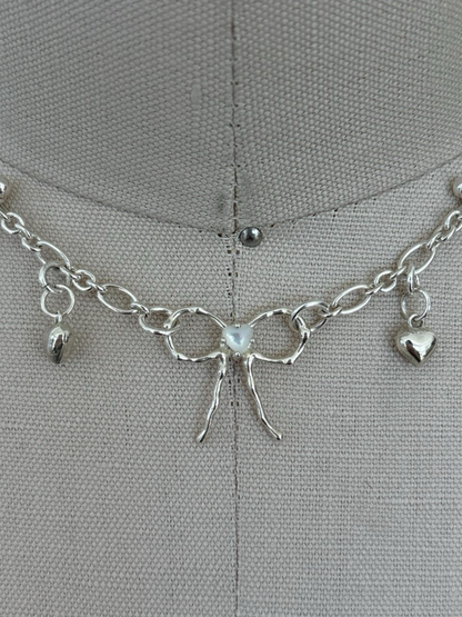 Mother of Pearl Bow Necklace