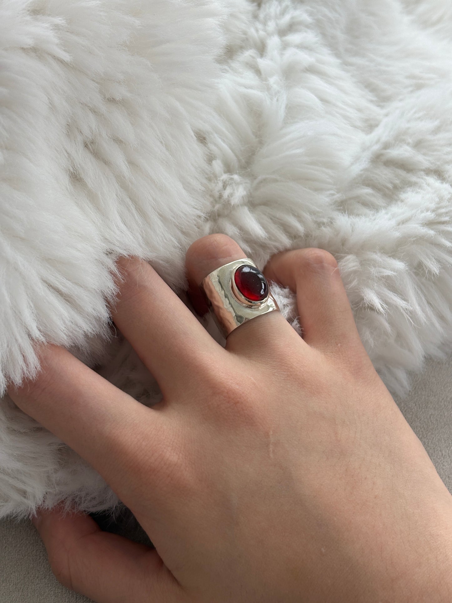 Moonlake Garnet Ring