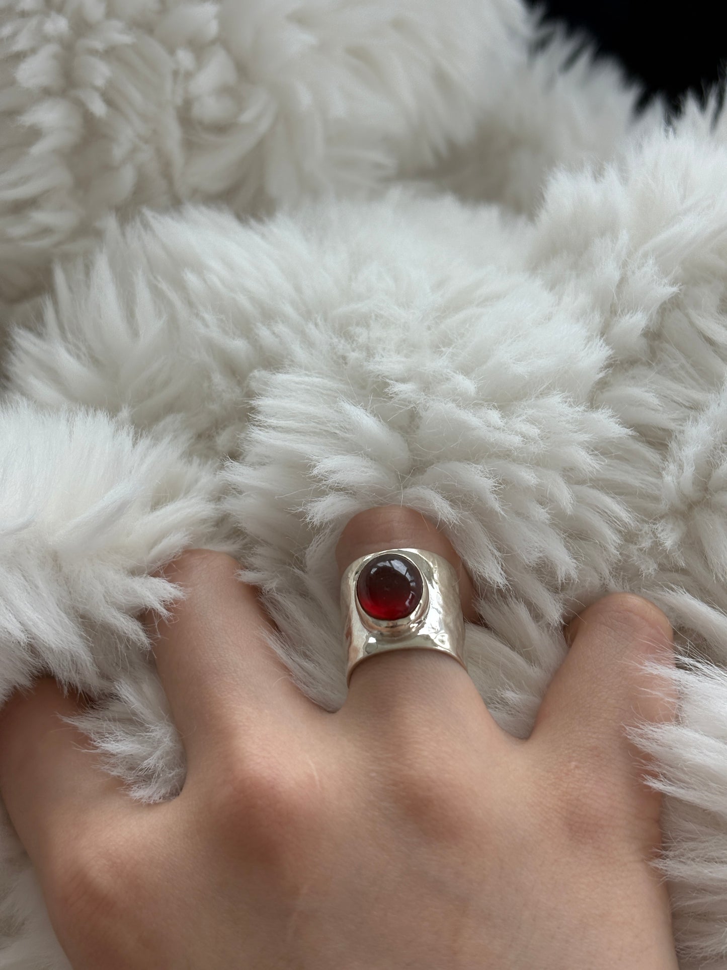 Moonlake Garnet Ring