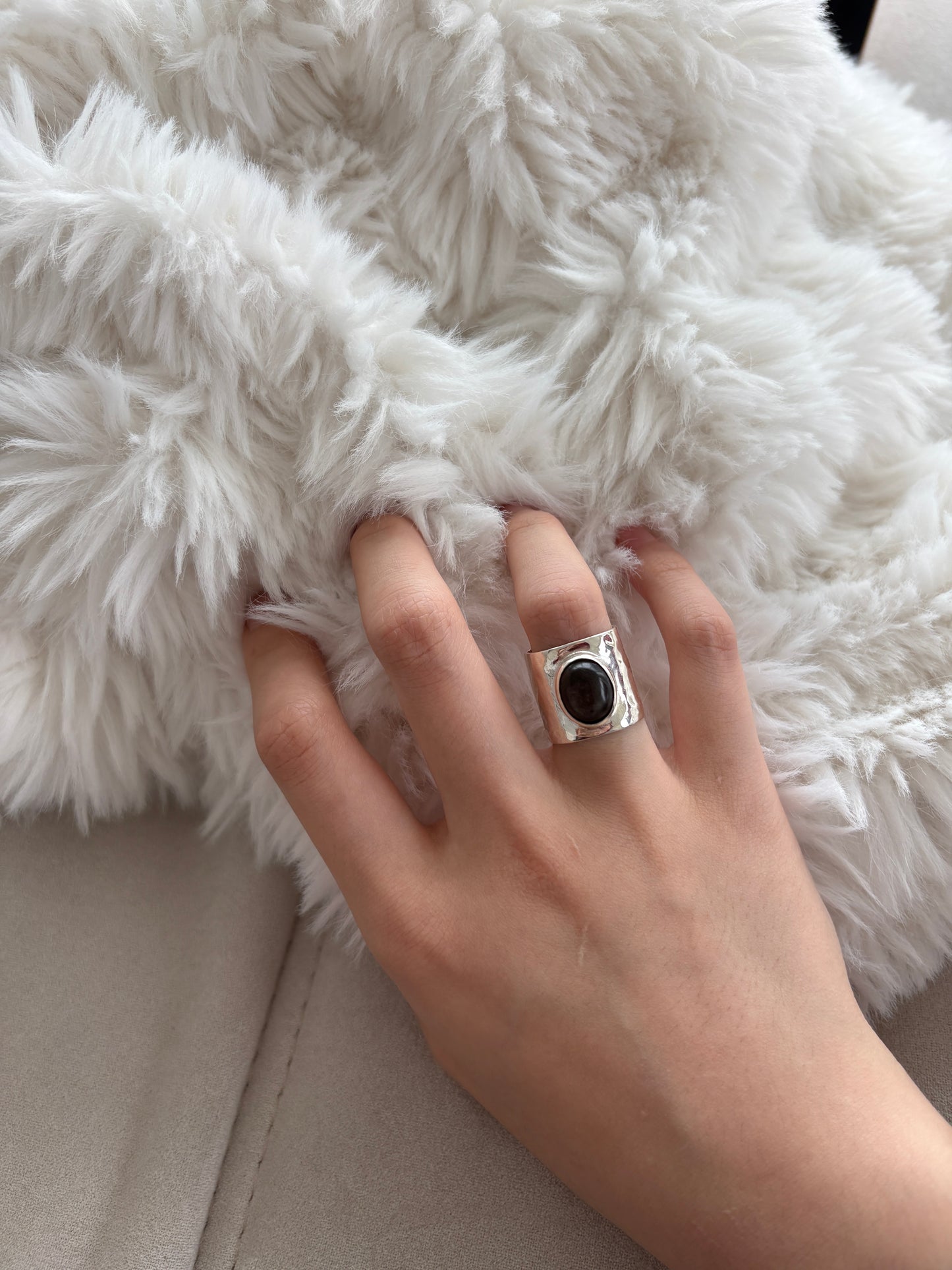 Moonlake Obsidian Ring