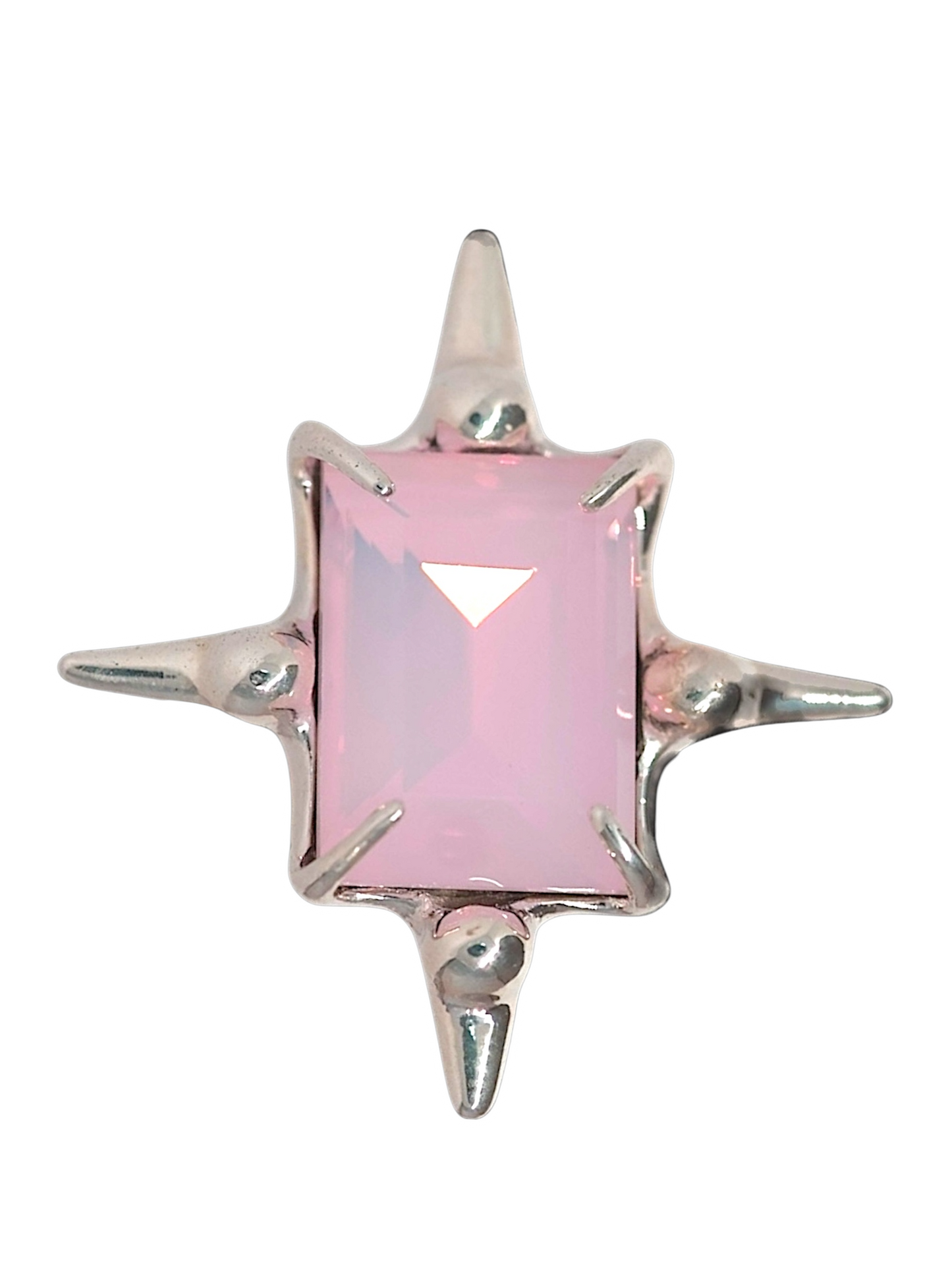 Milky Pink Astroid Ring