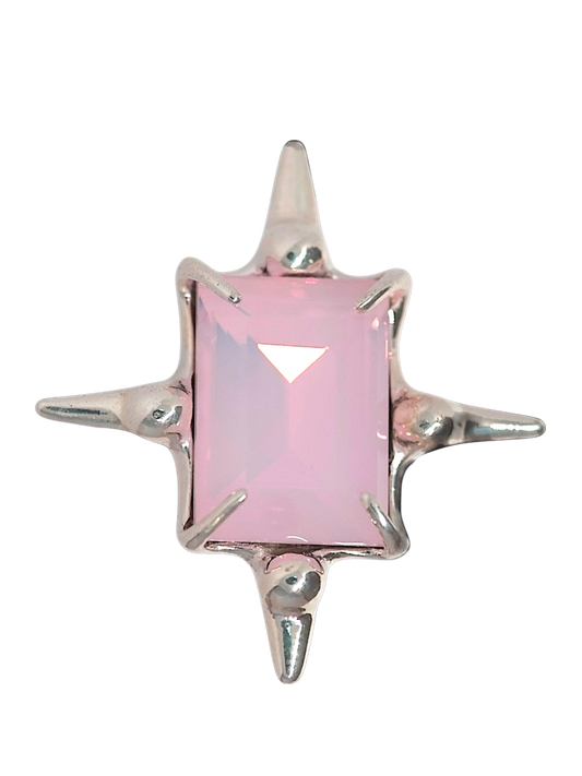 Milky Pink Astroid Ring