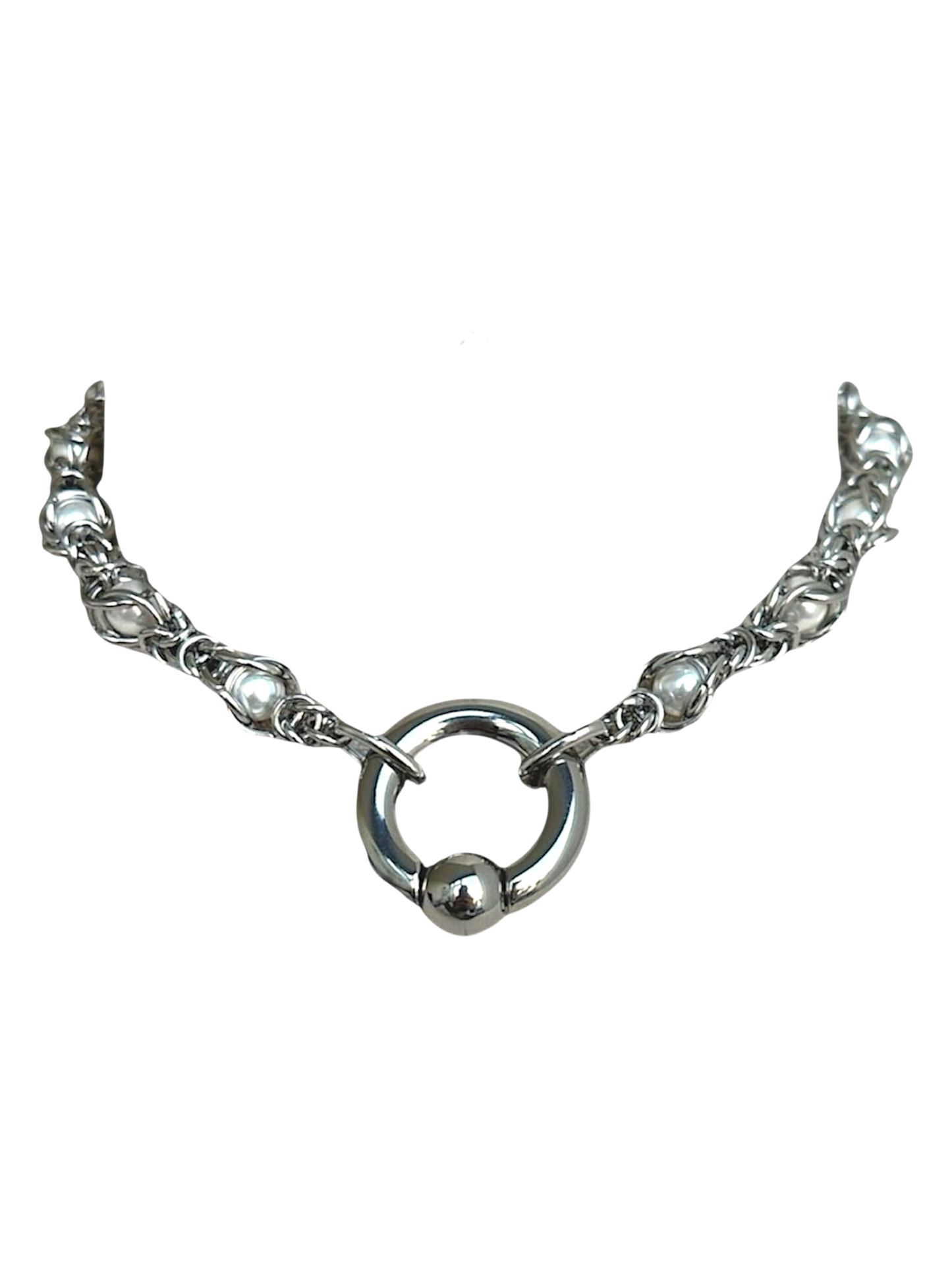 Ball Septum Clicker Choker Necklace
