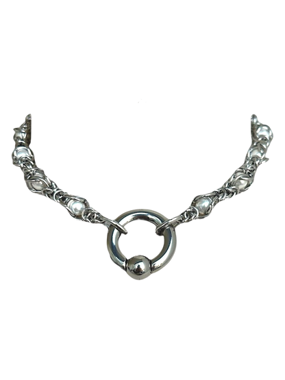 Ball Septum Clicker Choker Necklace