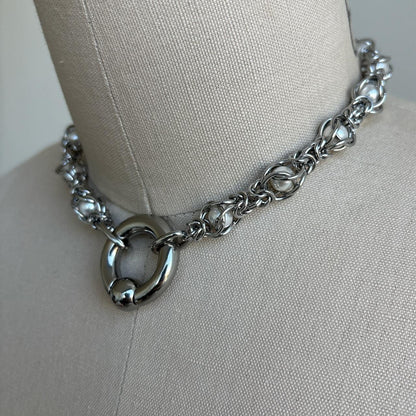 Ball Septum Clicker Choker Necklace