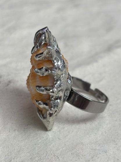 Inverted Spiky Seashell RIng