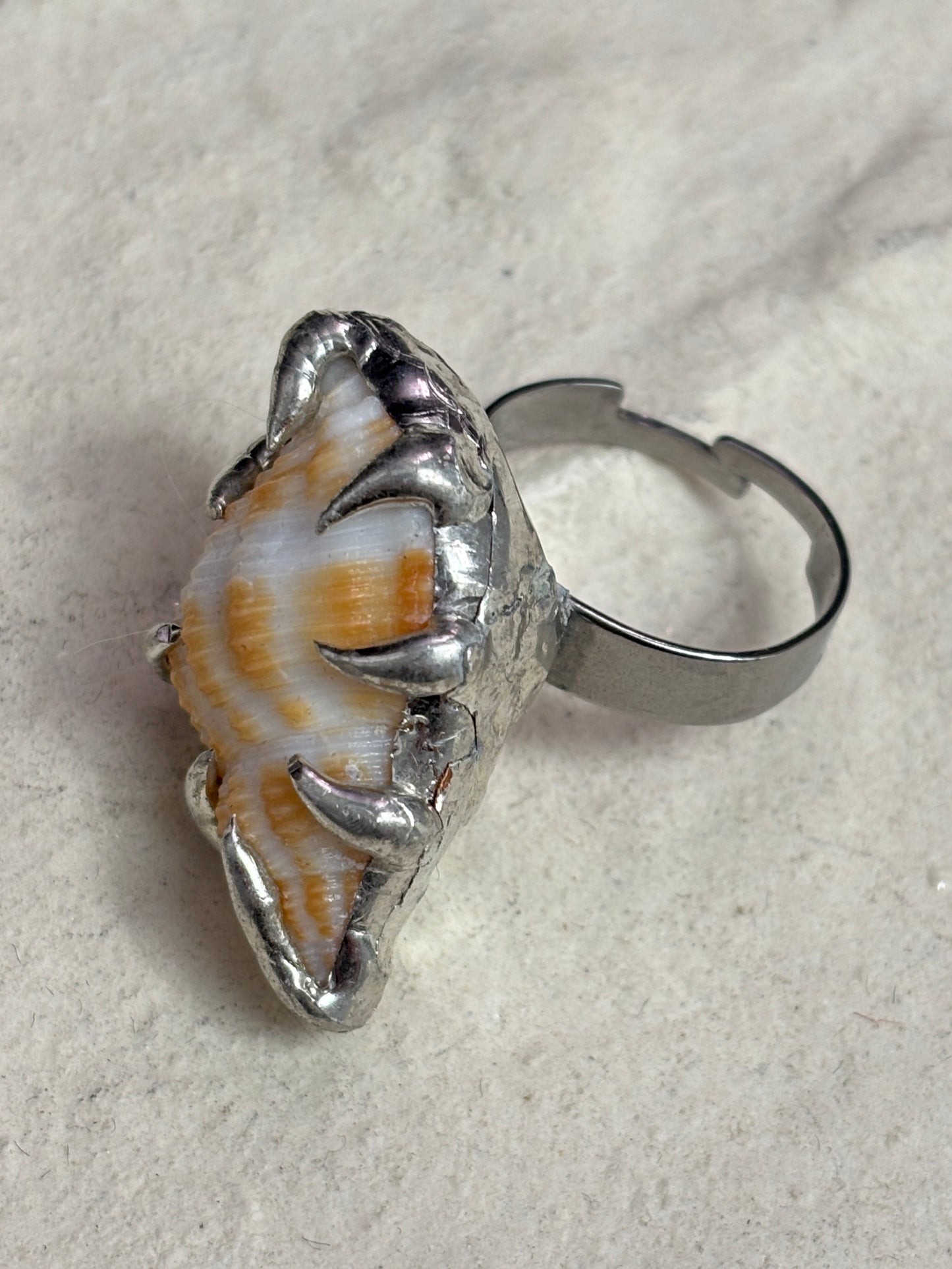 Inverted Spiky Seashell RIng