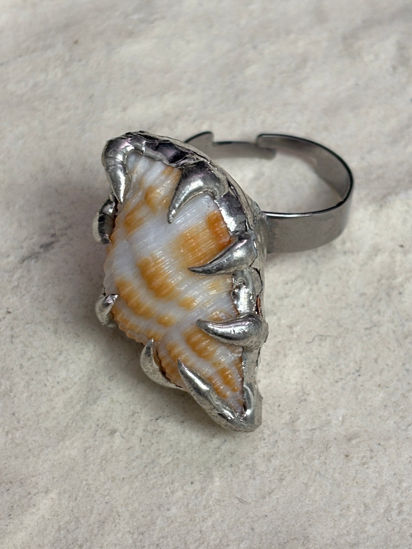 Inverted Spiky Seashell RIng