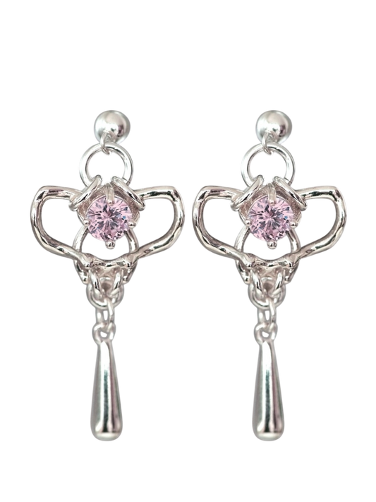 Pink Spine Earrings