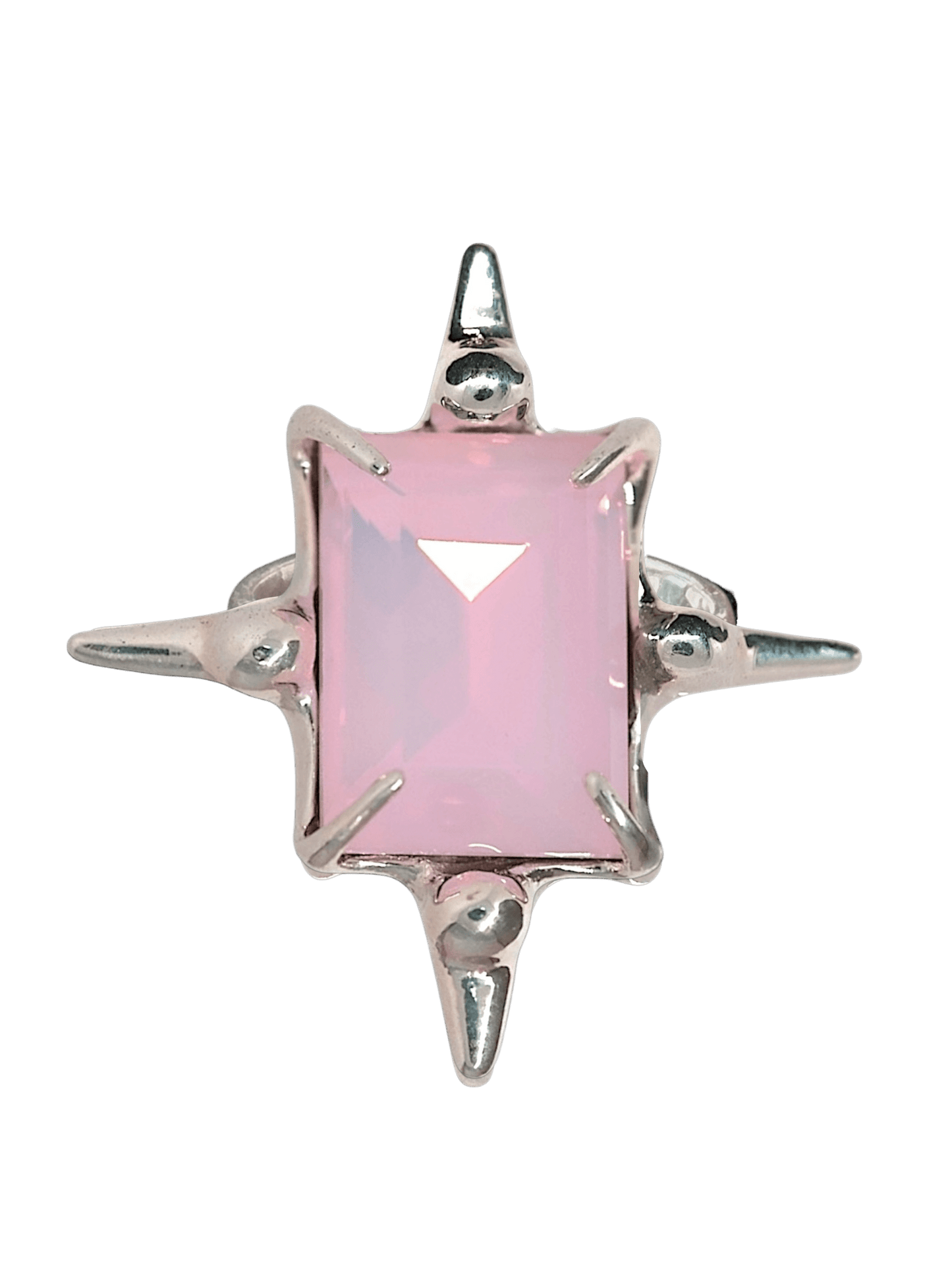 “Astroid Ring in S925 sterling silver, engraved with RABIES DOG and designed as an adjustable open band.”