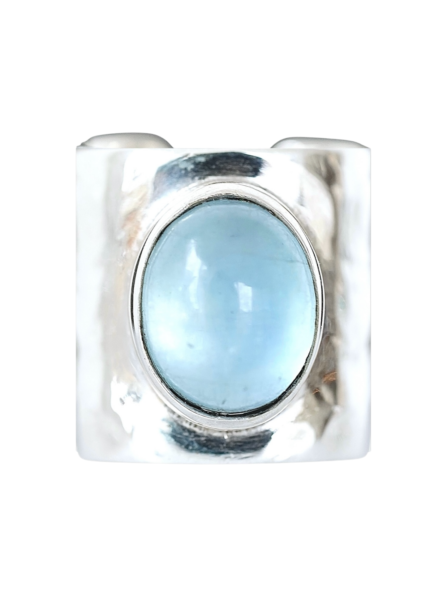 “Moonlake Ring in S925 sterling silver by RABIES DOG, featuring an organic sculptural design inspired by moonlit water.”