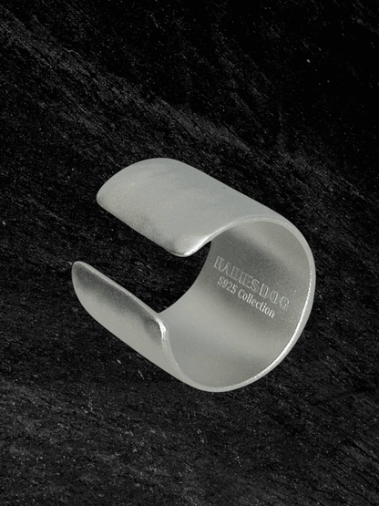 “Moonlake Ring in S925 sterling silver by RABIES DOG, featuring an organic sculptural design inspired by moonlit water.”