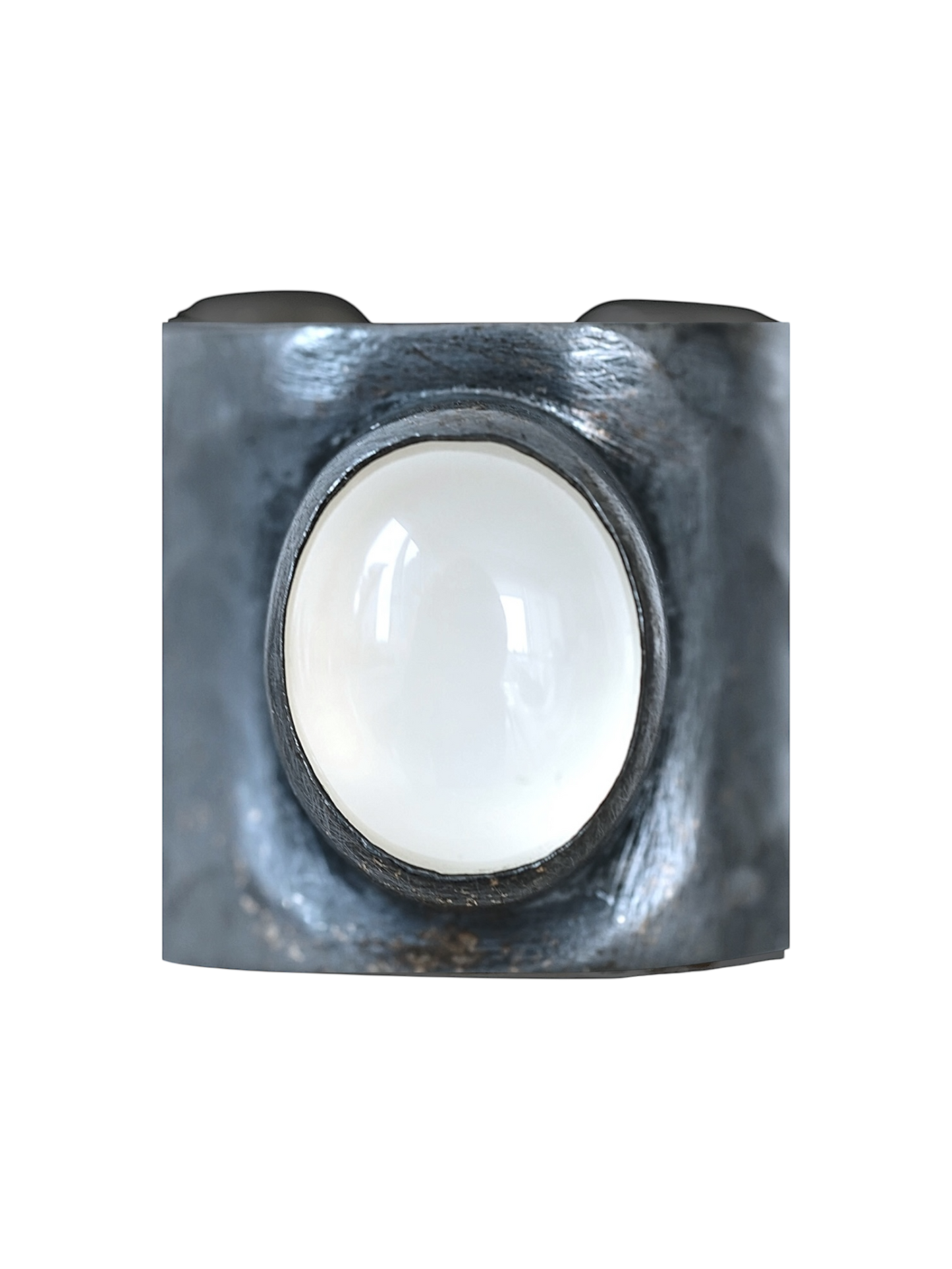 “Moonlake Ring in S925 sterling silver by RABIES DOG, featuring an organic sculptural design inspired by moonlit water.”