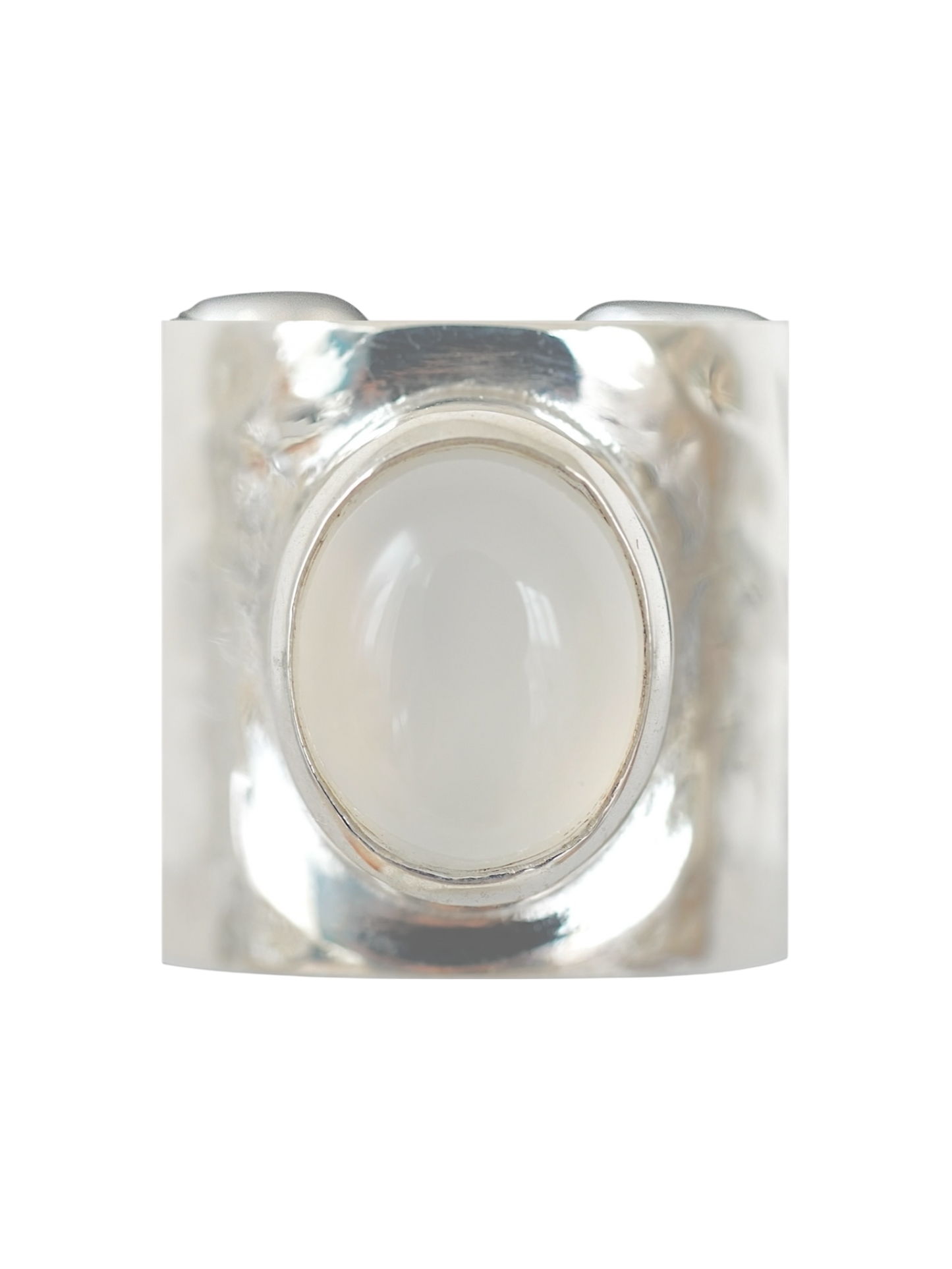 “Moonlake Ring in S925 sterling silver by RABIES DOG, featuring an organic sculptural design inspired by moonlit water.”