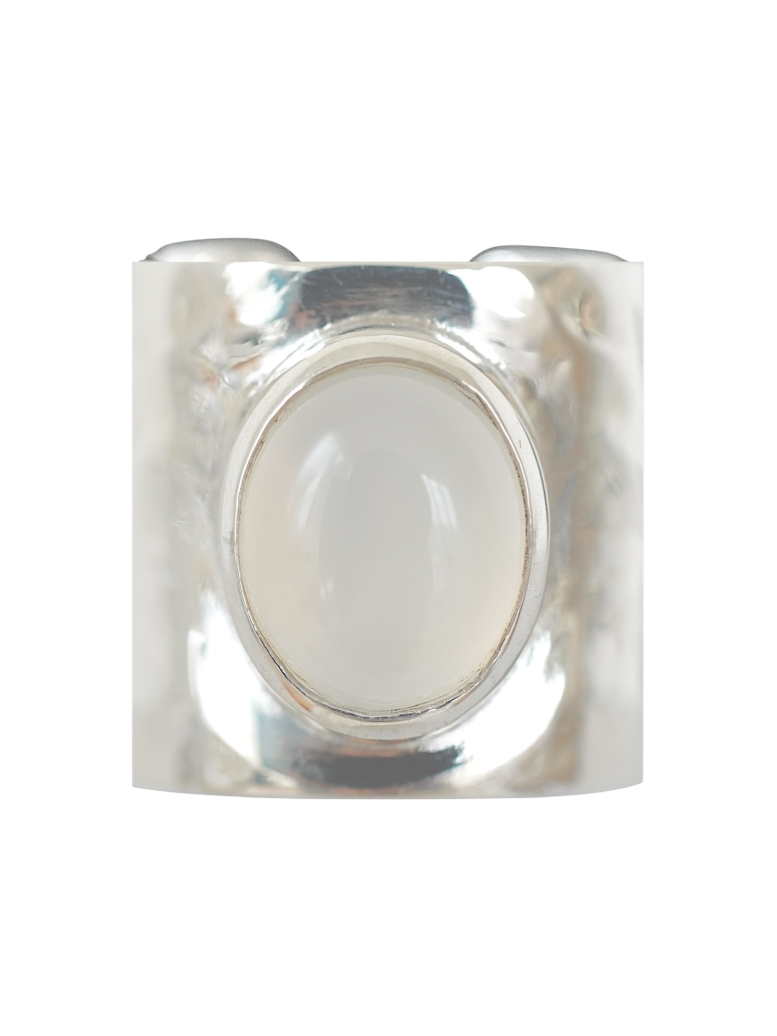 “Moonlake Ring in S925 sterling silver by RABIES DOG, featuring an organic sculptural design inspired by moonlit water.”