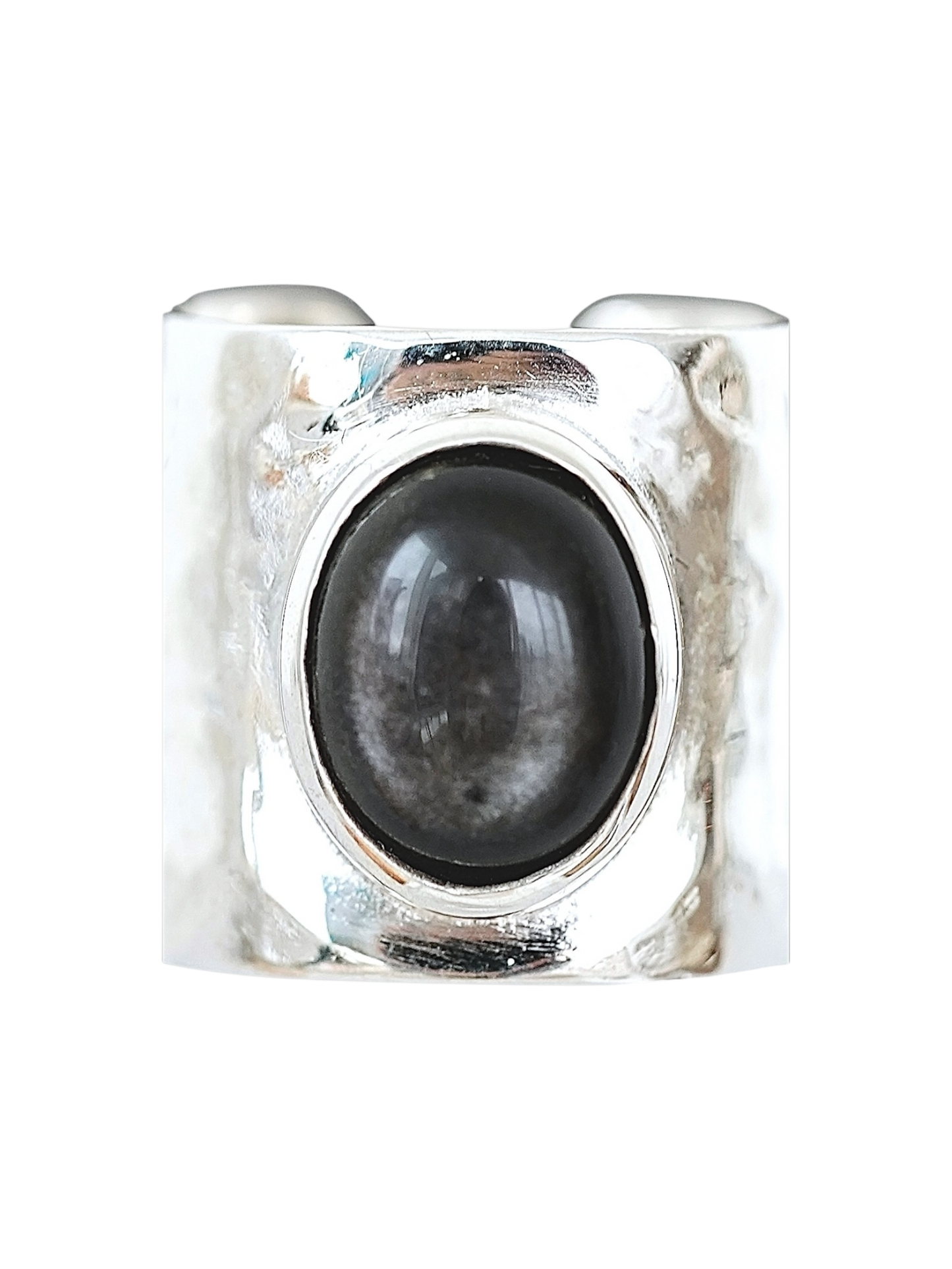 “Moonlake Ring in S925 sterling silver by RABIES DOG, featuring an organic sculptural design inspired by moonlit water.”