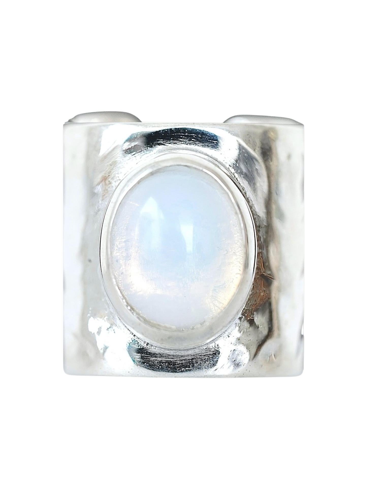 “Moonlake Ring in S925 sterling silver by RABIES DOG, featuring an organic sculptural design inspired by moonlit water.”